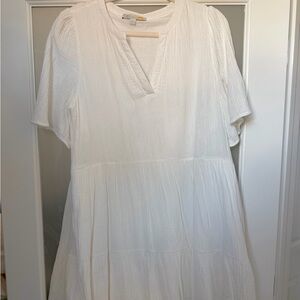 White Muslin Sundress with lining